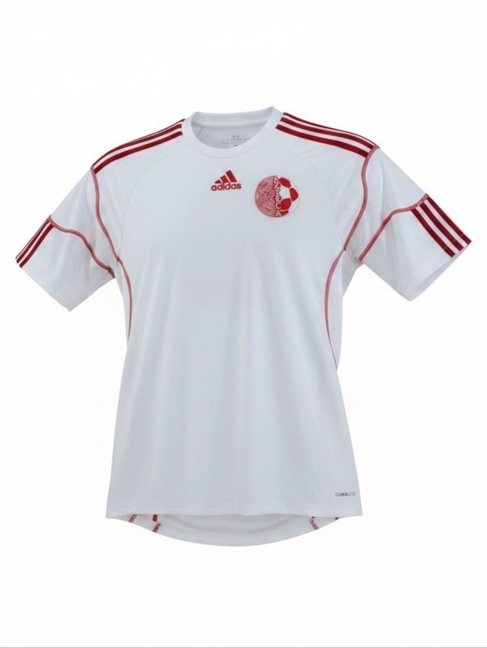 Adidas Soccer Jersey Shirt Mens S White Red Fitted SS Azteca Climalite